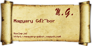 Magyary Gábor névjegykártya